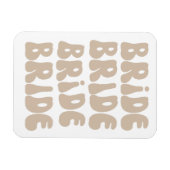 モダンレトロ花嫁のブライズパーティー ヴィンテージ マグネット (横)