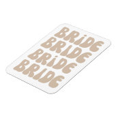 モダンレトロ花嫁のブライズパーティー ヴィンテージ マグネット (左側)