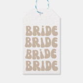 モダンレトロ花嫁バチェロレッテパーティ ヴィンテージ ギフトタグ (裏面)