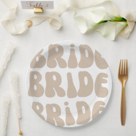 モダンレトロ花嫁パーティー ヴィンテージ ペーパープレート