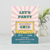 モダンレトロ誕生日 招待状 (スタンド正面)