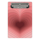 モダンレトロ赤ファンキーピンクハートミニクリップボード ミニクリップボード (正面)