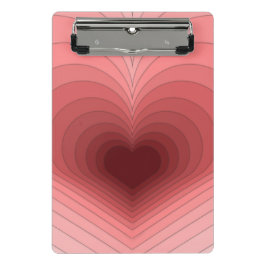 モダンレトロ赤ファンキーピンクハートミニクリップボード ミニクリップボード