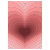 モダンレトロ赤ファンキーピンクヒアリングのクリップボード クリップボード (裏面)