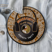 モダンレトロ音楽レコード |大学院写真 缶バッジ (インサイチュ)