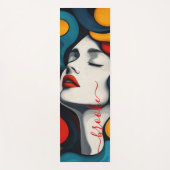 モダンレトロ鮮やか顔モノグラム ヨガマット (正面)