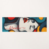 モダンレトロ鮮やか顔モノグラム ヨガマット (正面(横))