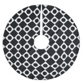 モダンレトロ60ズブラック ブラッシュドポリエステルツリースカート (正面)