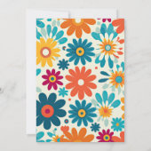 モダンレトロ70のデイジー結婚 招待状 (裏面)