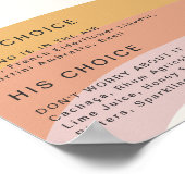 モダンレトロ70のレインボーシグネチャードリンクサイン ポスター (角)