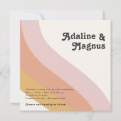 モダンレトロ70のレインボースクエア結婚ズ 招待状 (正面)