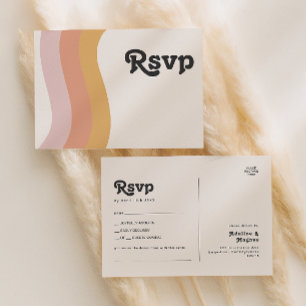 モダンレトロ70のレインボーソングリクエストRSVPポストカ ポストカード