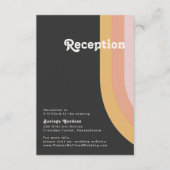 モダンレトロ70のレインボーダークウェディングレセプション エンクロージャーカード (正面)