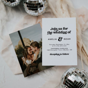 モダンレトロ70の結婚式招待状 招待状