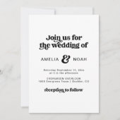 モダンレトロ70の結婚式招待状 招待状 (正面)