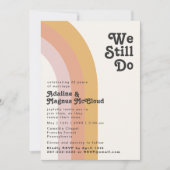 モダンレトロ70の虹まだ誓いの更新 招待状 (正面)