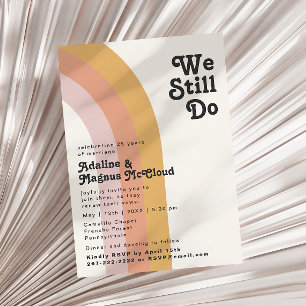 モダンレトロ70の虹まだ誓いの更新 招待状