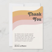 モダンレトロ70のRainbow 5"x7"サンキューカード (正面)