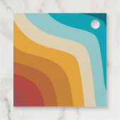 モダンレトロ70カラフルsレインボー結婚ウェーブ フェイバータグ (裏面)