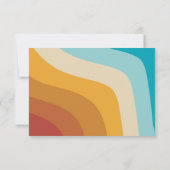 モダンレトロ70カラフルsレインボー結婚ウェーブ 出欠カード (裏面)