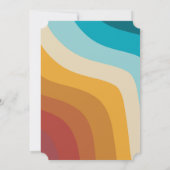 モダンレトロ70カラフルsレインボー結婚ウェーブ 招待状 (裏面)