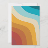 モダンレトロ70カラフルsレインボー結婚ウェーブ 招待状 (裏面)