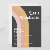 モダンレトロ70ズレインボーダークレッツ祝 招待状 (正面)