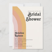 モダンレトロ70ズレインボーブライダルシャワー 招待状 (正面)