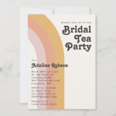 モダンレトロ70ズレインボーブライダルティーパーティー 招待状 (正面)