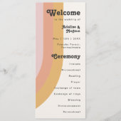 モダンレトロ70ズレインボー結婚式 プログラム (正面)