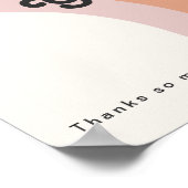 モダンレトロ70ズレインボー |カードとギフトサイン ポスター (角)