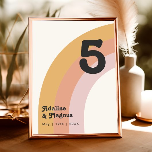 モダンレトロ70ズレインボー |テーブル番号 テーブルナンバー