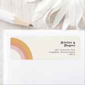 モダンレトロ70ズレインボー |差出人住所ラベル ラベル (インサイチュ)