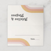 モダンレトロ70ズレインボー |折り曲げ座席表 プレイスカード (外部開封)