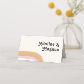 モダンレトロ70ズレインボー |折り曲げ座席表 プレイスカード (裏面)