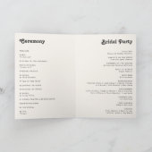 モダンレトロ70ズレインボー |折り曲げ結婚式 プログラム (内部)