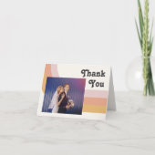 モダンレトロ70ズレインボー |折り畳み写真 サンキューカード (正面)