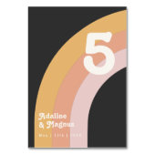 モダンレトロ70ズレインボー |暗いテーブル番号 テーブルナンバー (正面)