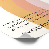 モダンレトロ70ズレインボー | Ohスナップハッシュタグ記号 ポスター (角)