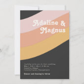 モダンレトロ70年代の虹の暗黒 招待状 (正面)