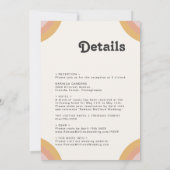 モダンレトロ70年代の虹の結婚全て 招待状 (裏面)