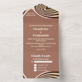 モダンレトロ70結婚s オールインワン招待状 (内側)