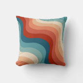 モダンレトロ70sスタイルストライプ クッション (正面)