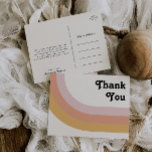 モダンレトロ70's Rainbow 結婚's Thank You ポストカード<br><div class="desc">このレトロモダン70のレボ結婚ー70の君のハガキは感謝していあなたのヴィンテージオレンジとバラの金ゴールドと赤面のピンクのに最適シンプルである。クラシック、カラフルボーホアーチ、溝深いミニマリストの要素で設計さストライプれた。このデザインはユニーク春や夏や秋の結婚式に感じは、素晴らし抽象芸術の熱帯ビーチを持つ。グラフィックはSVGファイルなので、製品はカスタマイズ可能です。感じすべての色を自由に変更できる！独自のアートワーク、写真、またはグラフィックを追加する。このもし商品のデザインについて質問がある感じと、お気軽にお問い合わせ！</div>