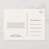 モダンレトロ70's Rainbow Photo's 結婚 Thank You ポストカード (裏面)