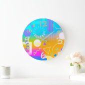 モダンレトロ80のデザイン時計 ラージ壁時計 (ホーム)