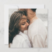 モダンレトロ |オレンジクリームスクエアフォト結婚ズ 招待状 (裏面)