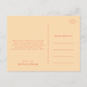 モダンレトロ |オレンジクリー結婚ムありがとうございました ポストカード (裏面)