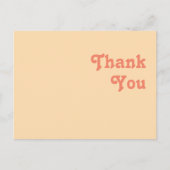 モダンレトロ |オレンジクリー結婚ムありがとうございました ポストカード (正面)