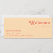 モダンレトロ |オレンジ色のクリームシーティンググラフヘッダー (裏面)